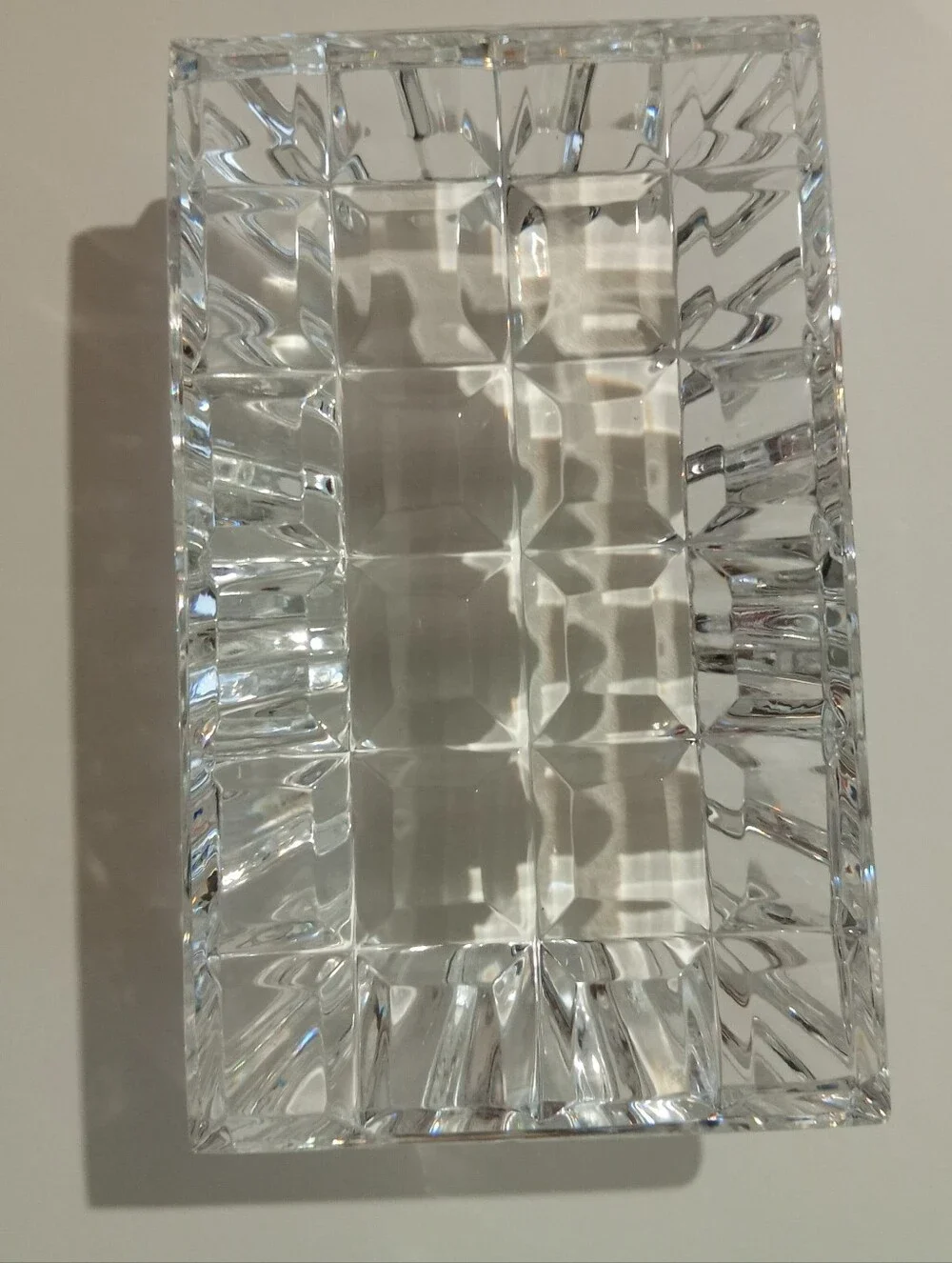 Waterford Vintage Heavy Paperweight  2x4 Clear Crystal Rectangular Decorative